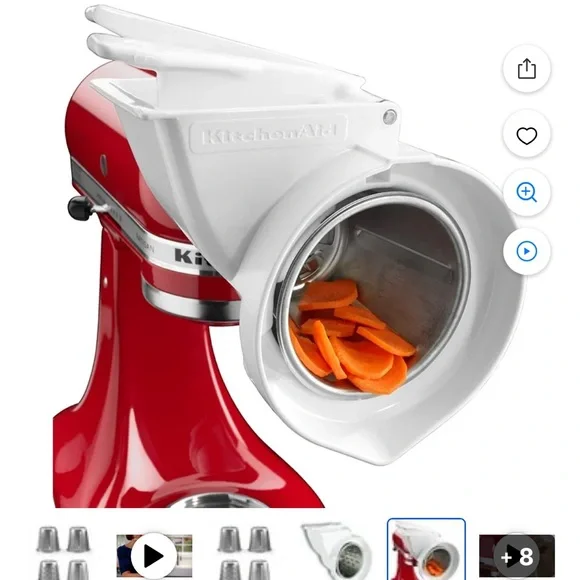 KitchenAid White Slicer Shredder Attachment - Picture 2 of 2